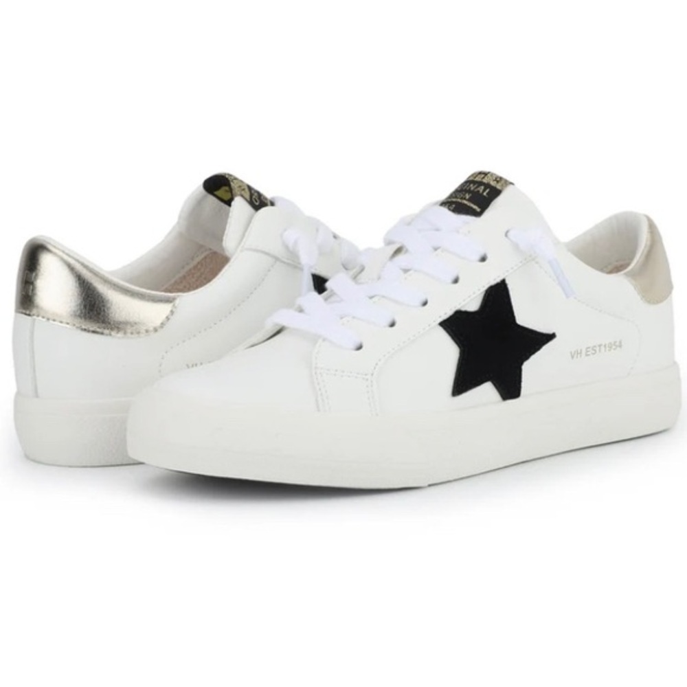 Vintage Havana White and Black Star Sneakers